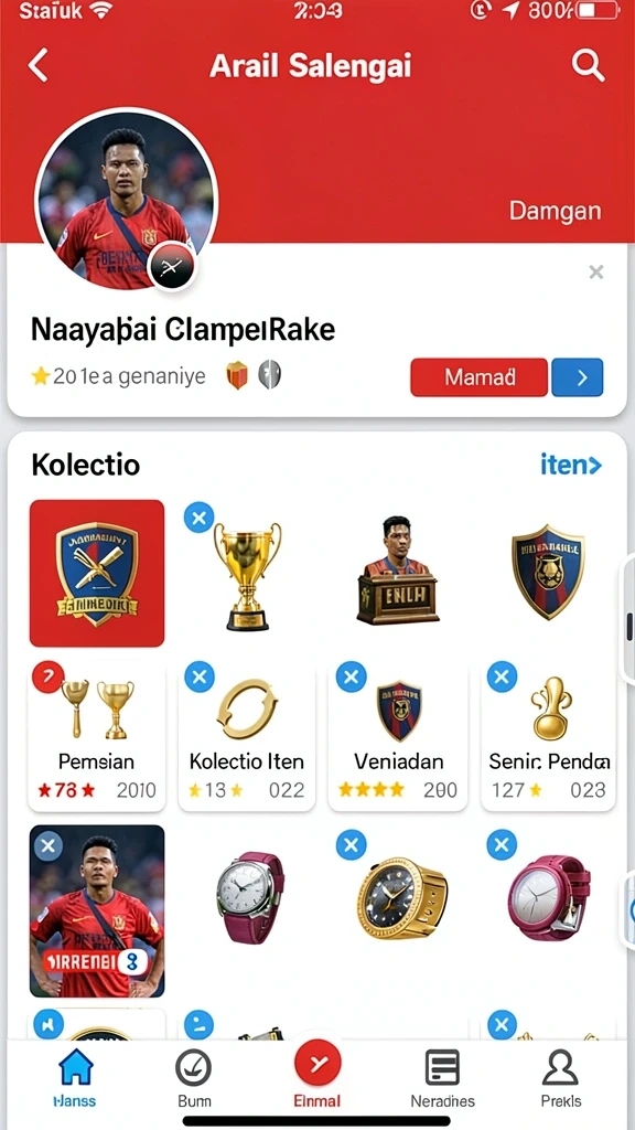 Tampilan karakter menarik dan interaktif.