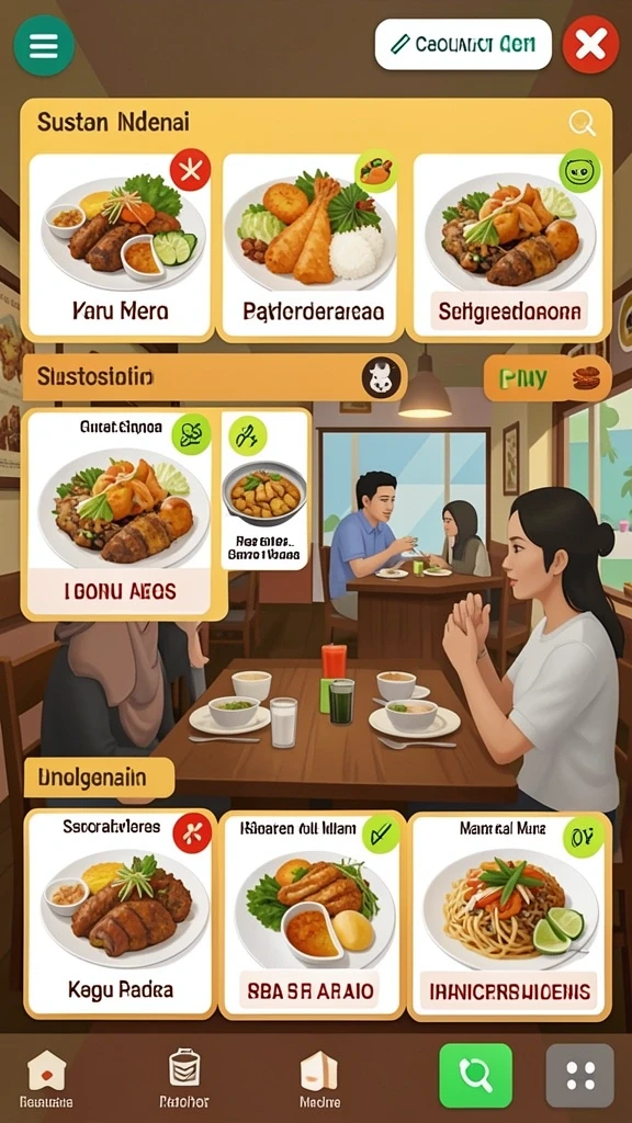Berbagai karakter lucu yang bisa dipilih.