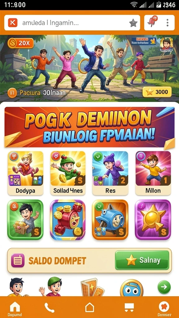 Screenshot menampilkan antarmuka utama INA777 yang menarik.