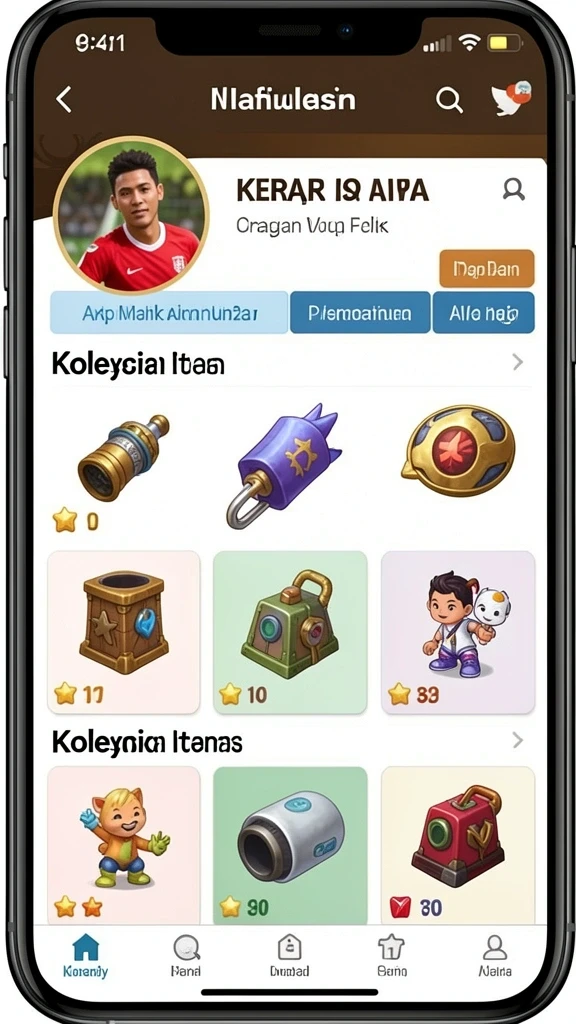 Level permainan yang penuh tantangan.