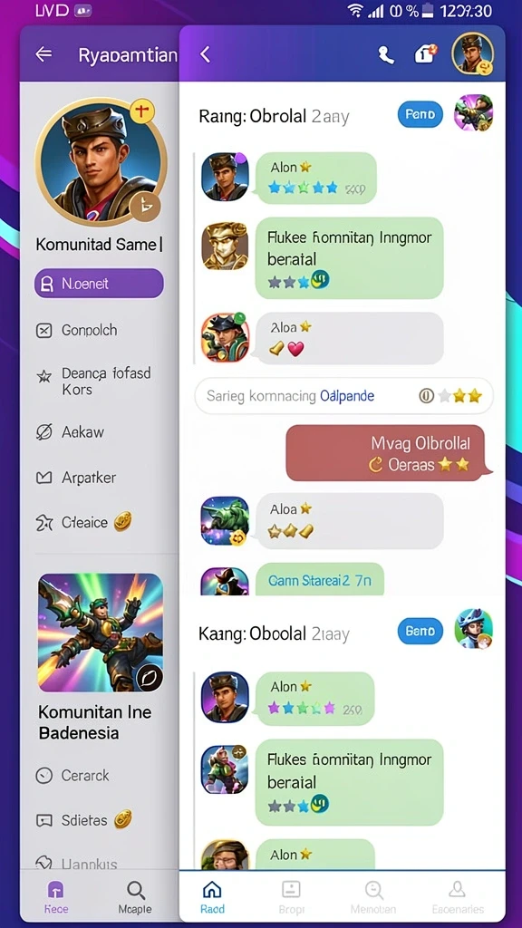 Fitur turnamen mingguan dengan hadiah menarik.