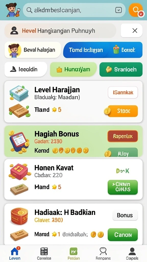 Setiap level menantang dengan berbagai rintangan.