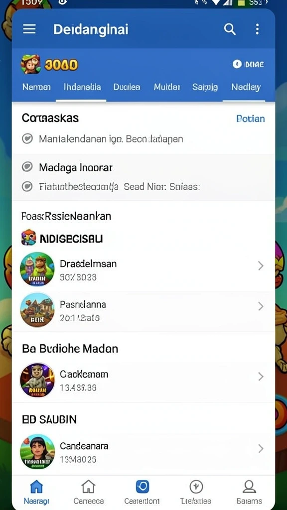 Fitur mode permainan dengan berbagai tantangan.