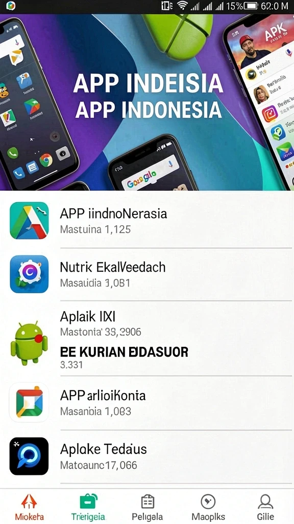 Tampilan awal yang menarik dan user-friendly.