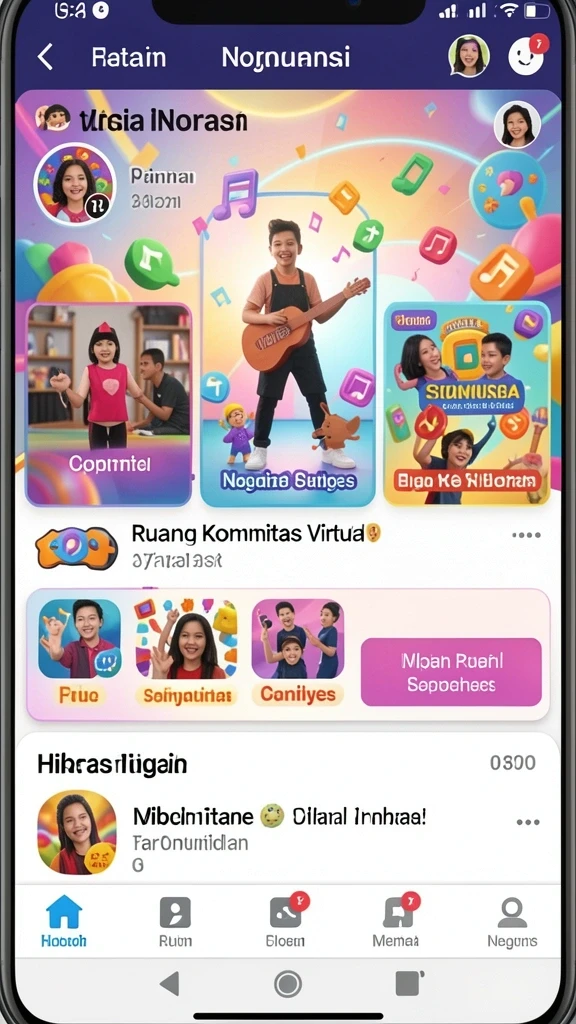 Komunitas aktif di dalam aplikasi yang mendukung.
