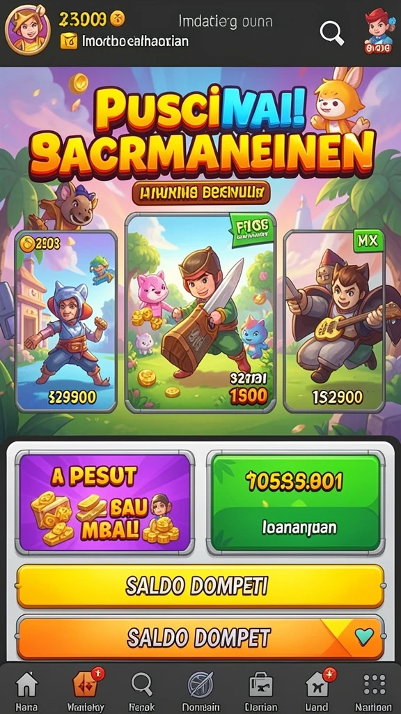 Screenshot memperlihatkan fitur bonus yang menguntungkan pemain.