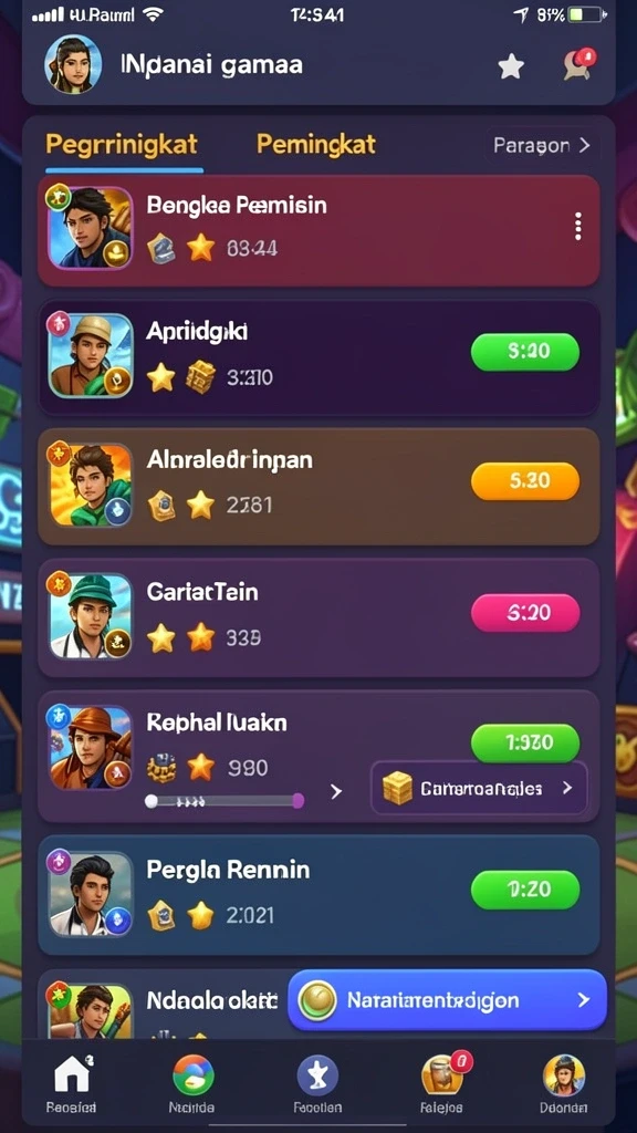Fitur upgrade karakter yang mudah diakses.