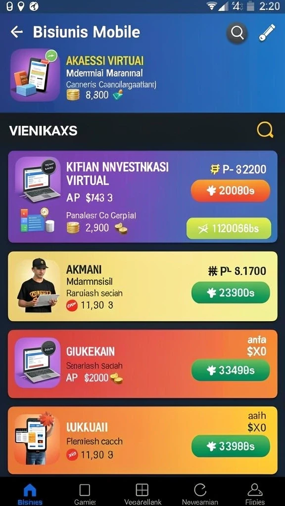 Tampilan awal permainan yang menarik dan interaktif.