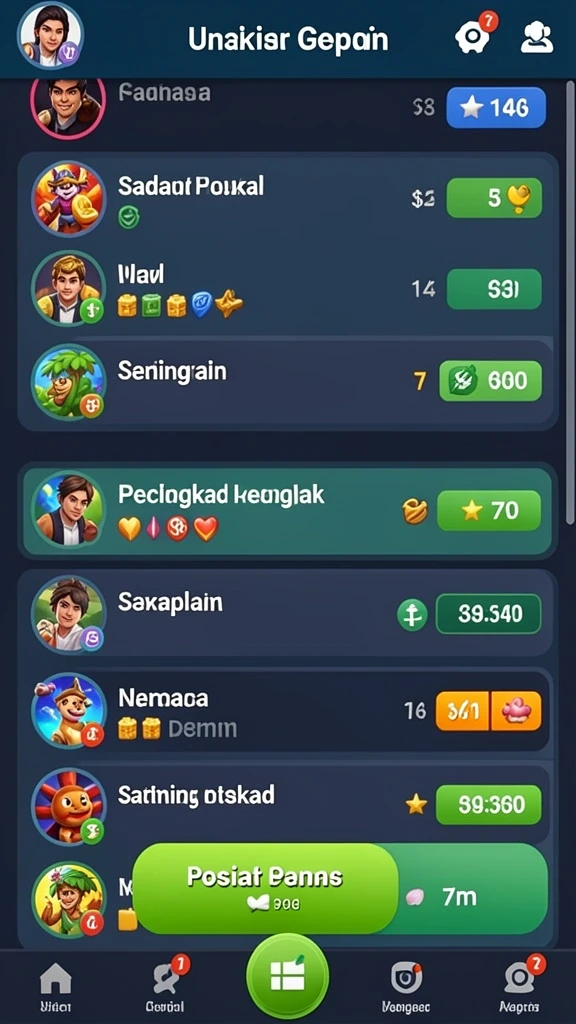 Fitur multiplayer yang memungkinkan interaksi dengan teman.